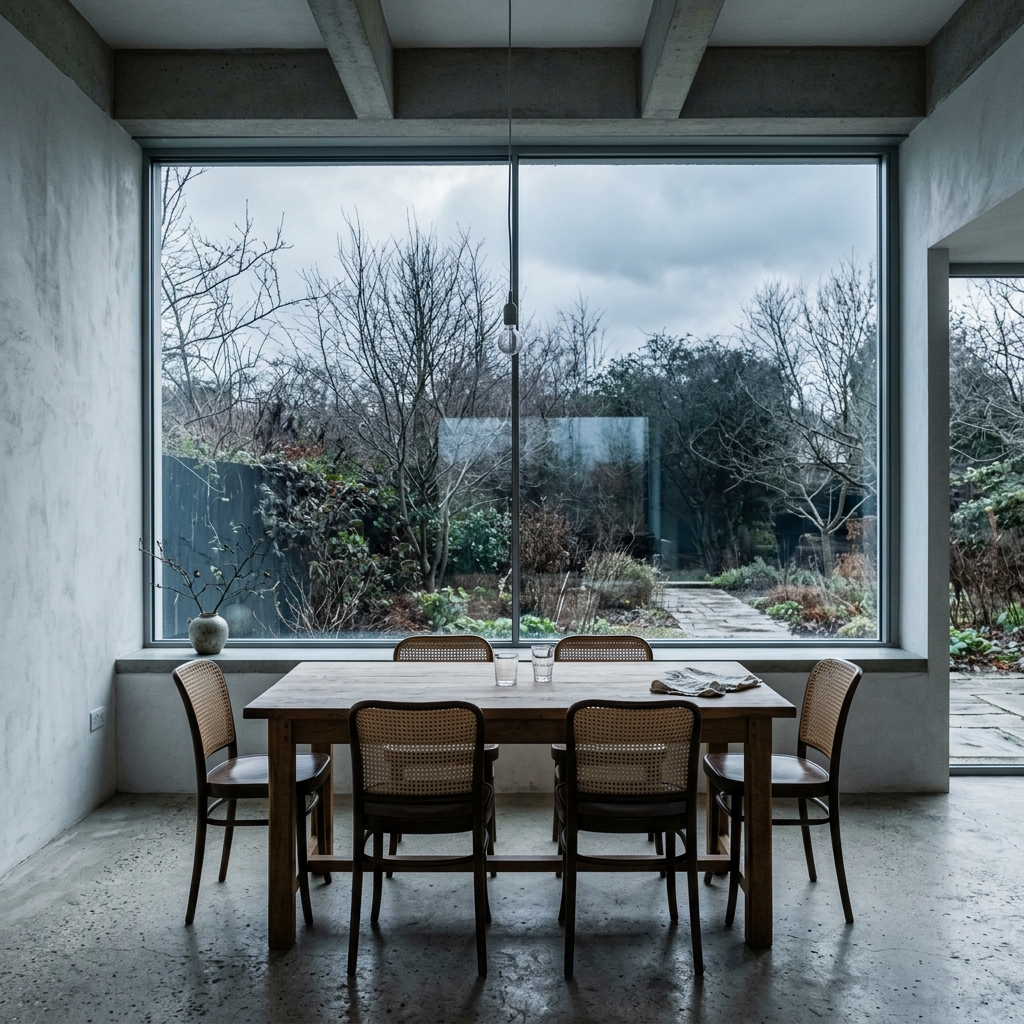 Dining room bare windows